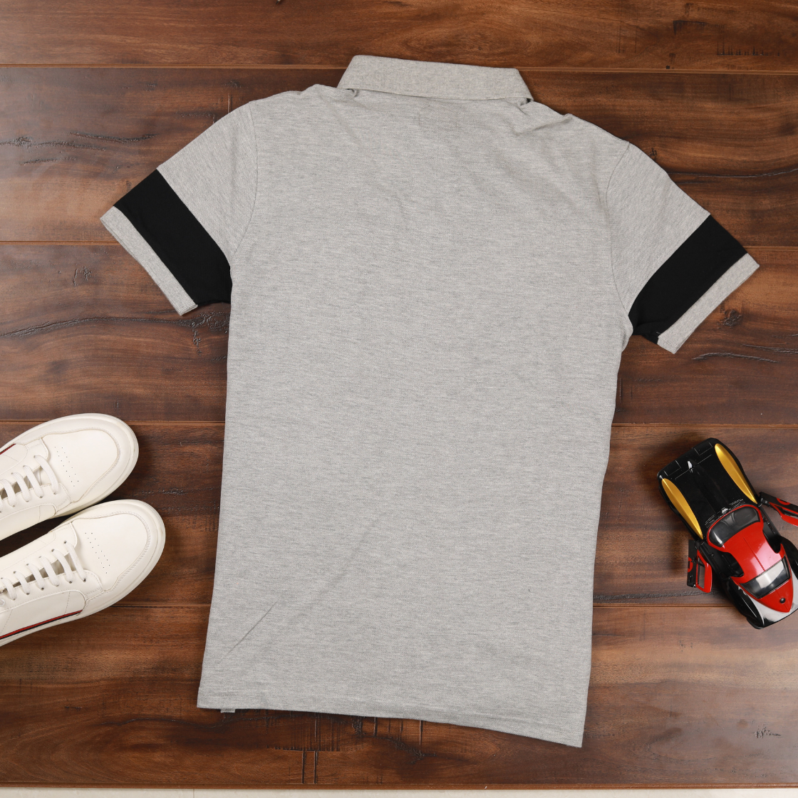 Grey Color Polo T-shirt