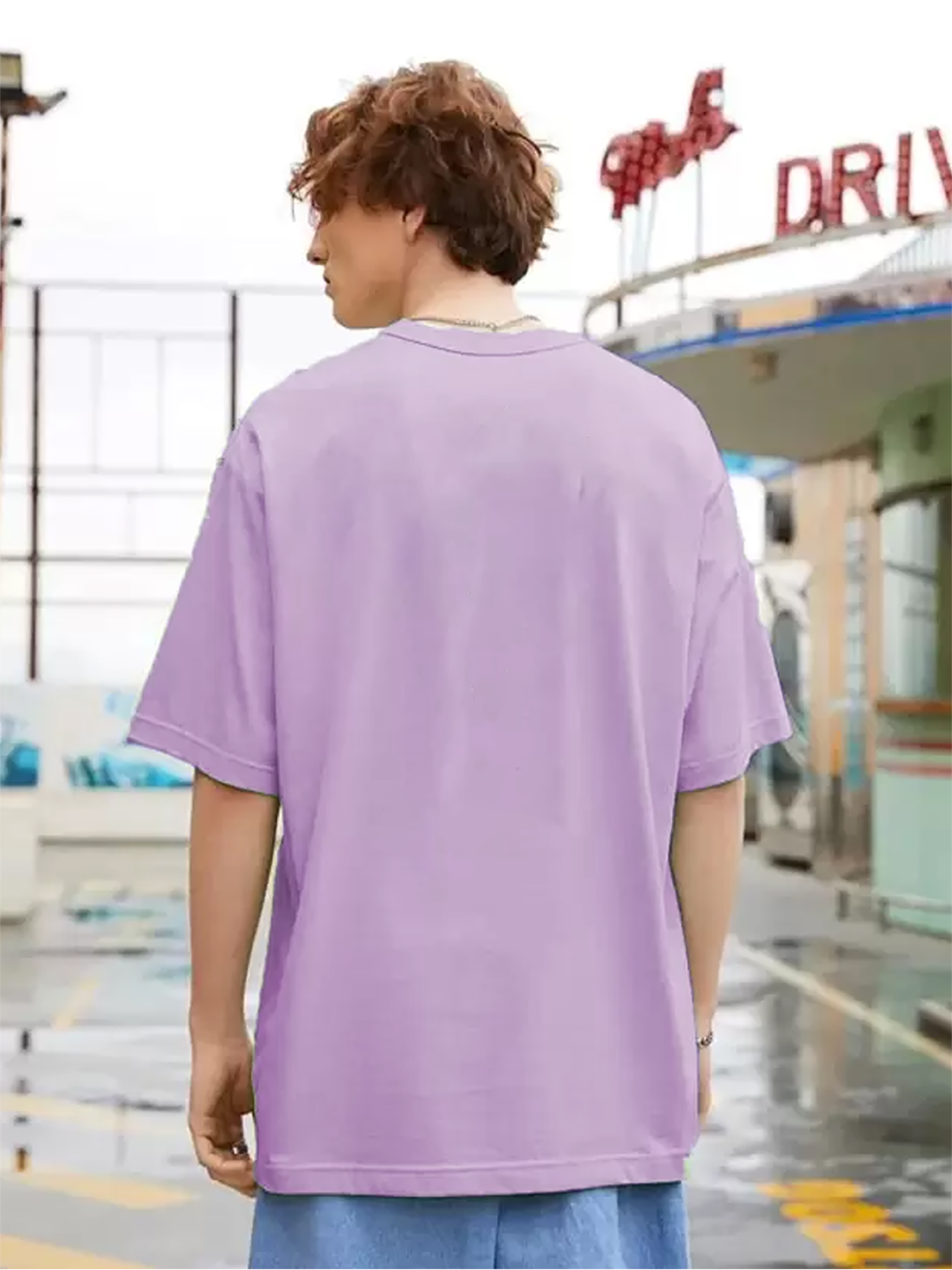 Lavender Color Oversized Tshirt