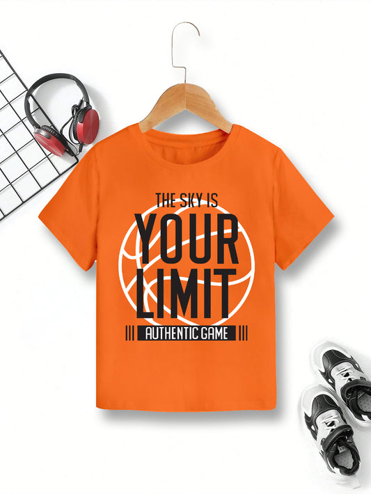 Manlino boys Orange half sleeve round neck tshirt