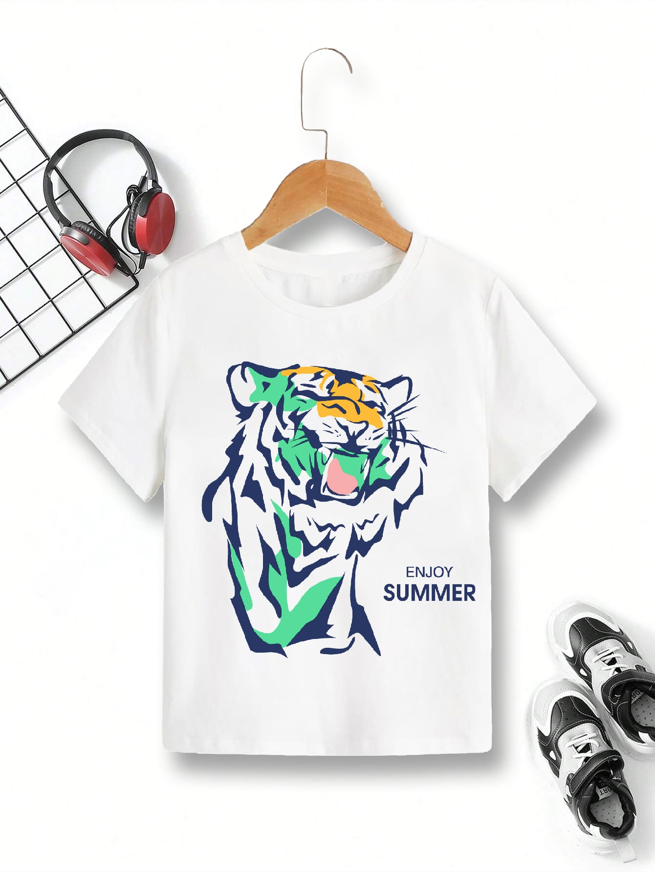 Manlino boys White half sleeve round neck tshirt