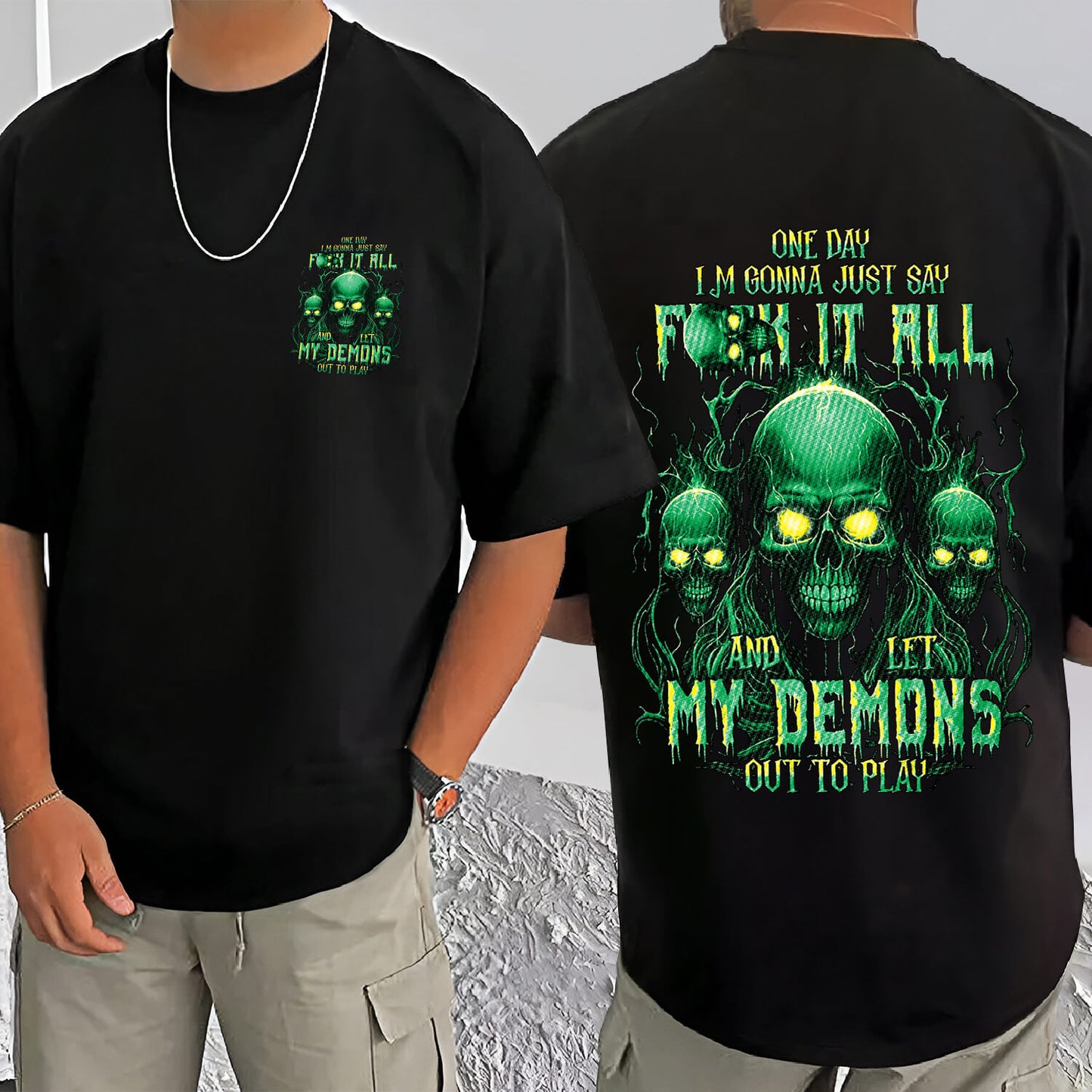 demon slayer tshirt - Oversized T shirt