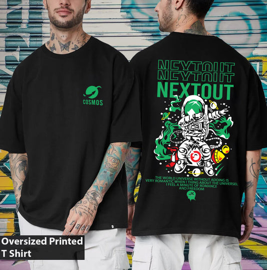 oversized t shirt space printed