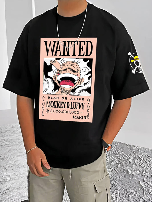 monkey d luffy t shirt-Oversized Tshirt