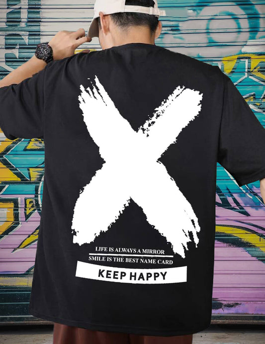 back print oversized t shirt