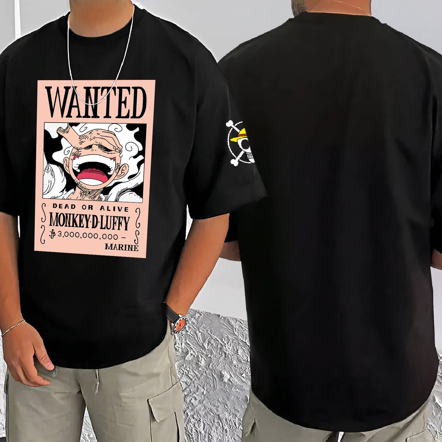 monkey d luffy t shirt-Oversized Tshirt