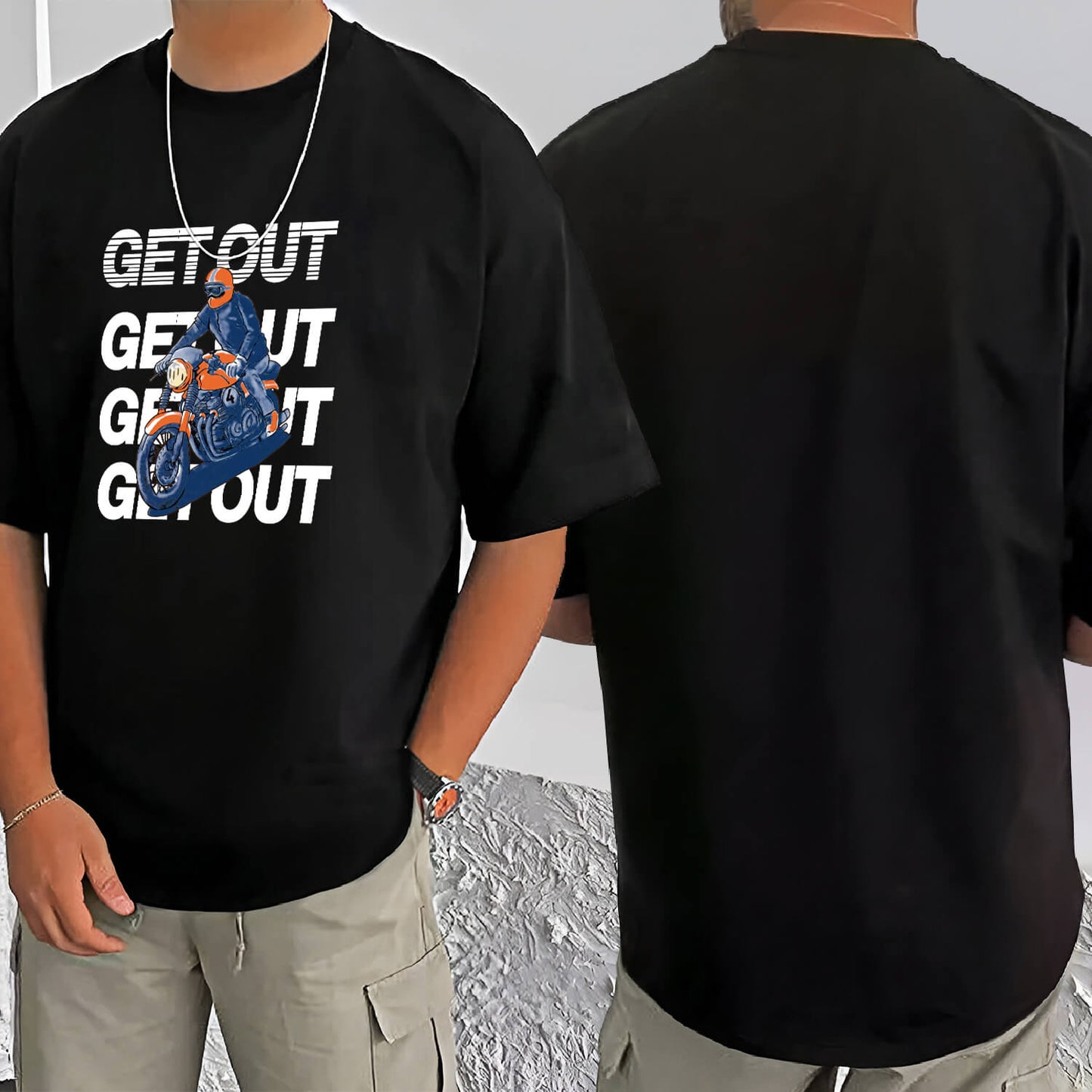 Biker T shirt-Oversized Tshirt