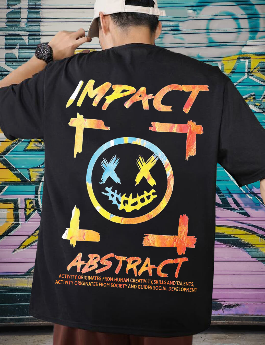 smile oversize tshirt for men