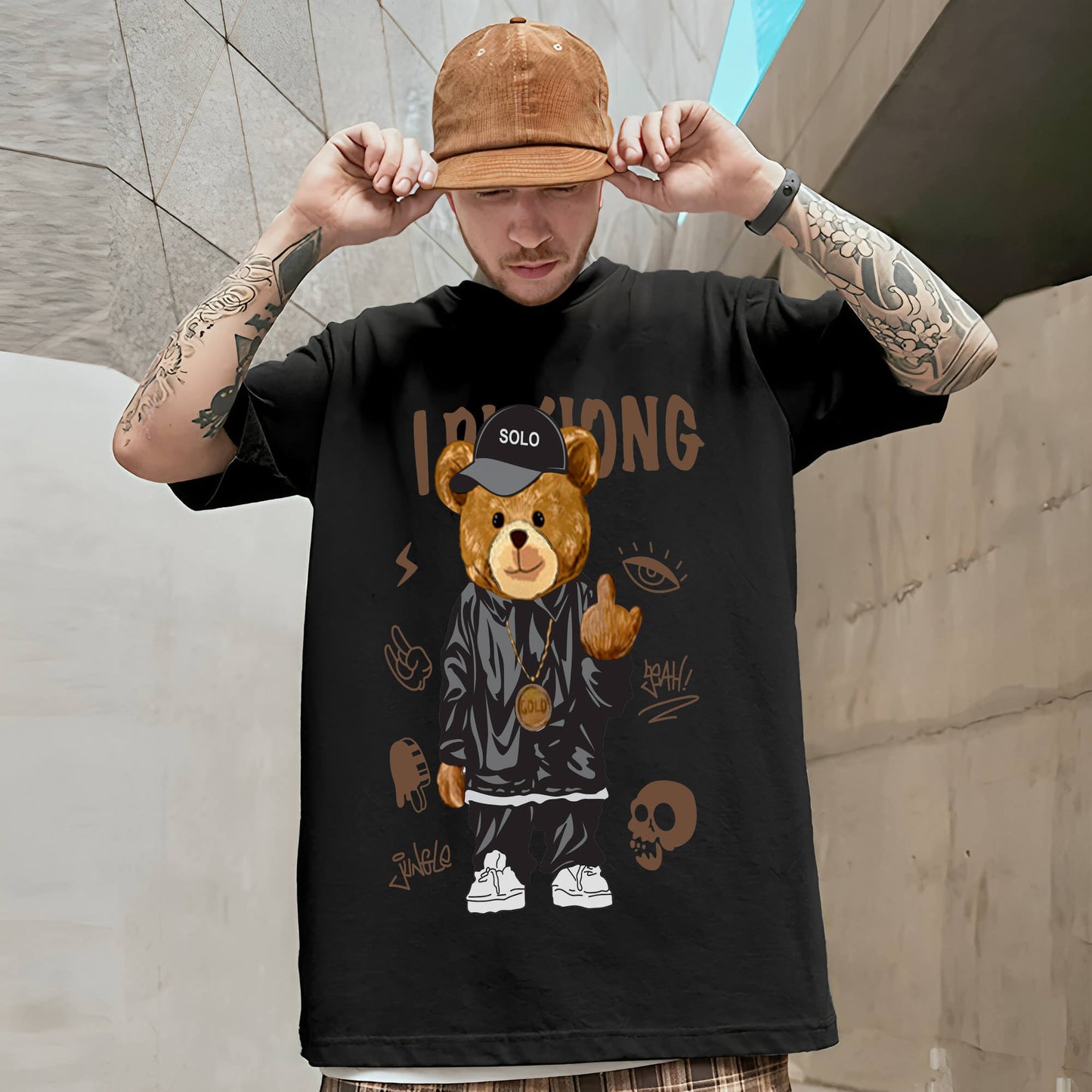 teddy-bear-round-neck-tshirt