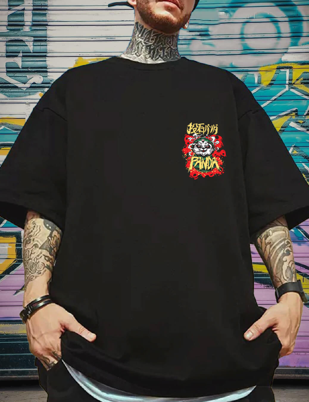 Evil-panda-oversized-tshirt