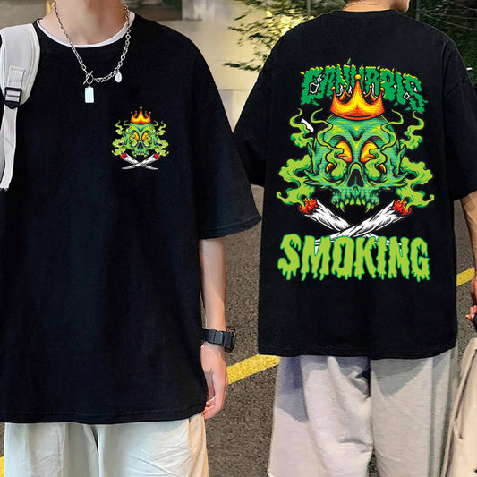 Smokin-Skull - Oversized Tshirt