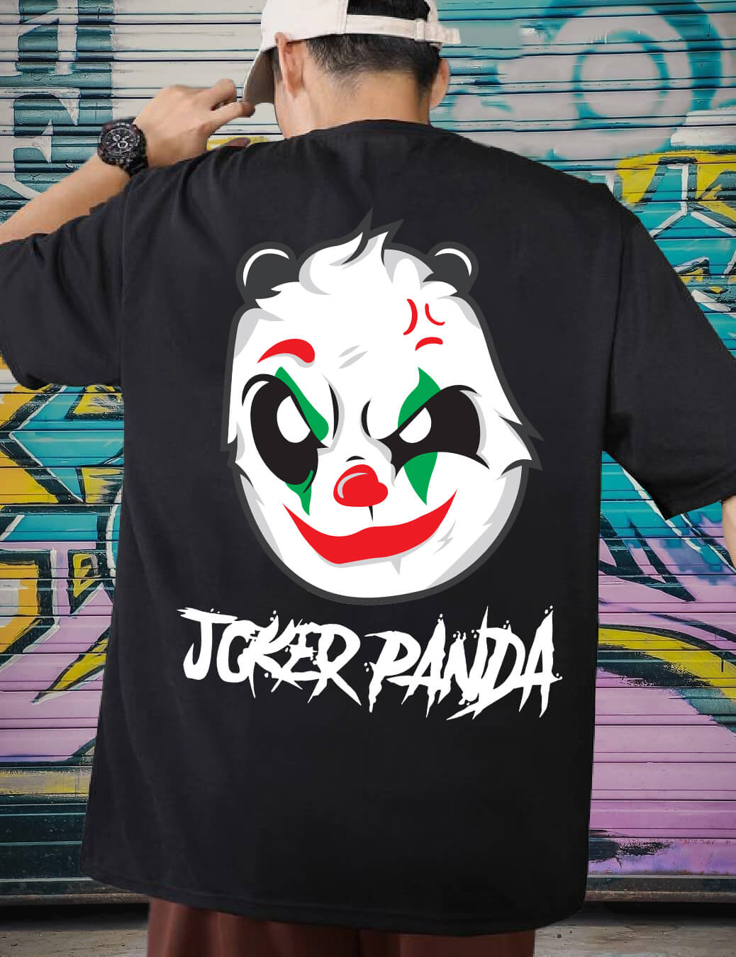 panda oversized t shirt men cotton