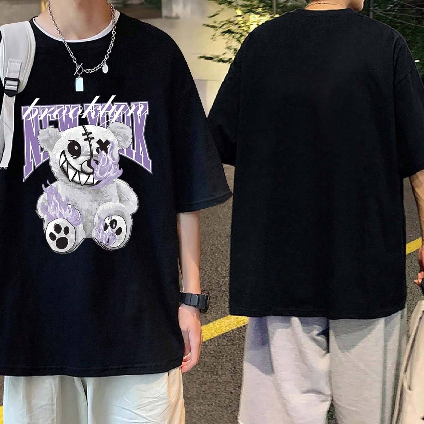 New York Teddy T Shirt - Oversized T Shirt