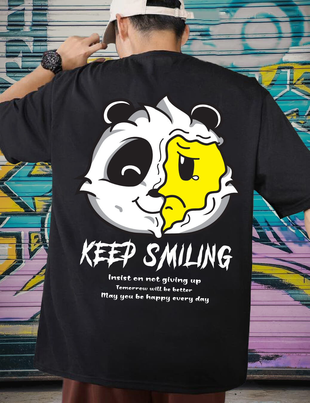 panda oversized tshirt for men