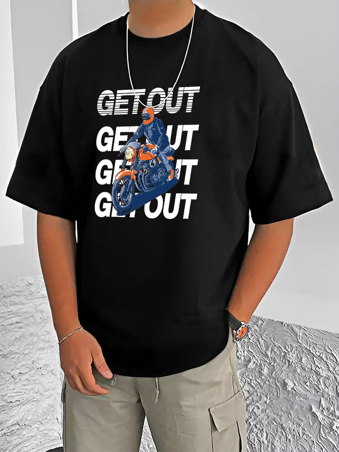 Biker T shirt-Oversized Tshirt