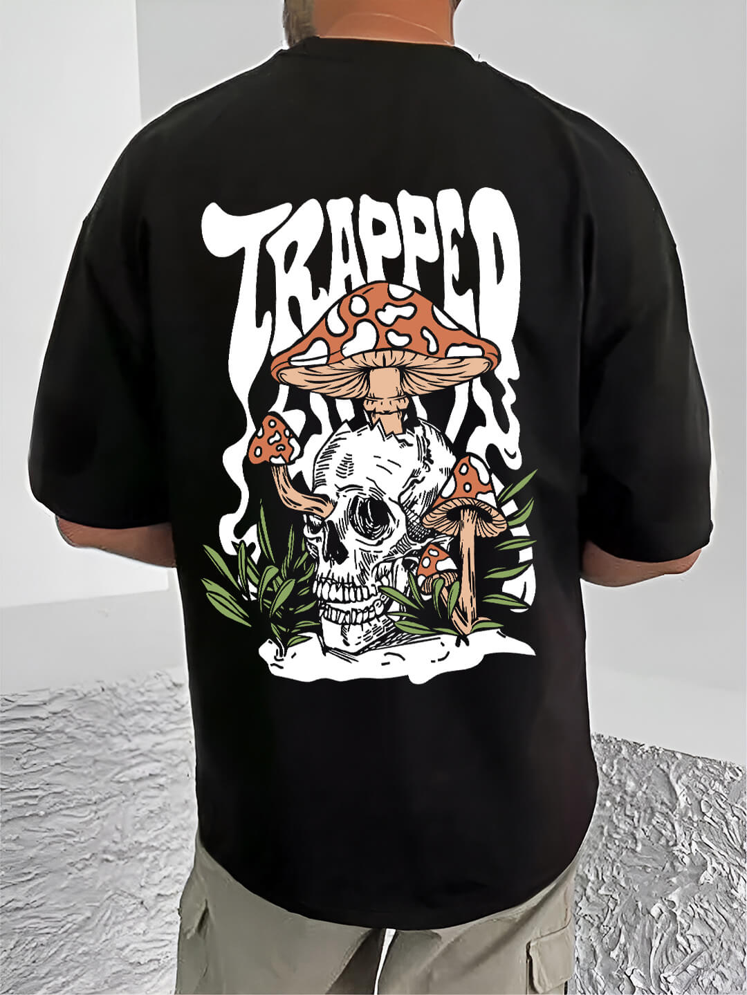 skull t shirt-Oversized Tshirt