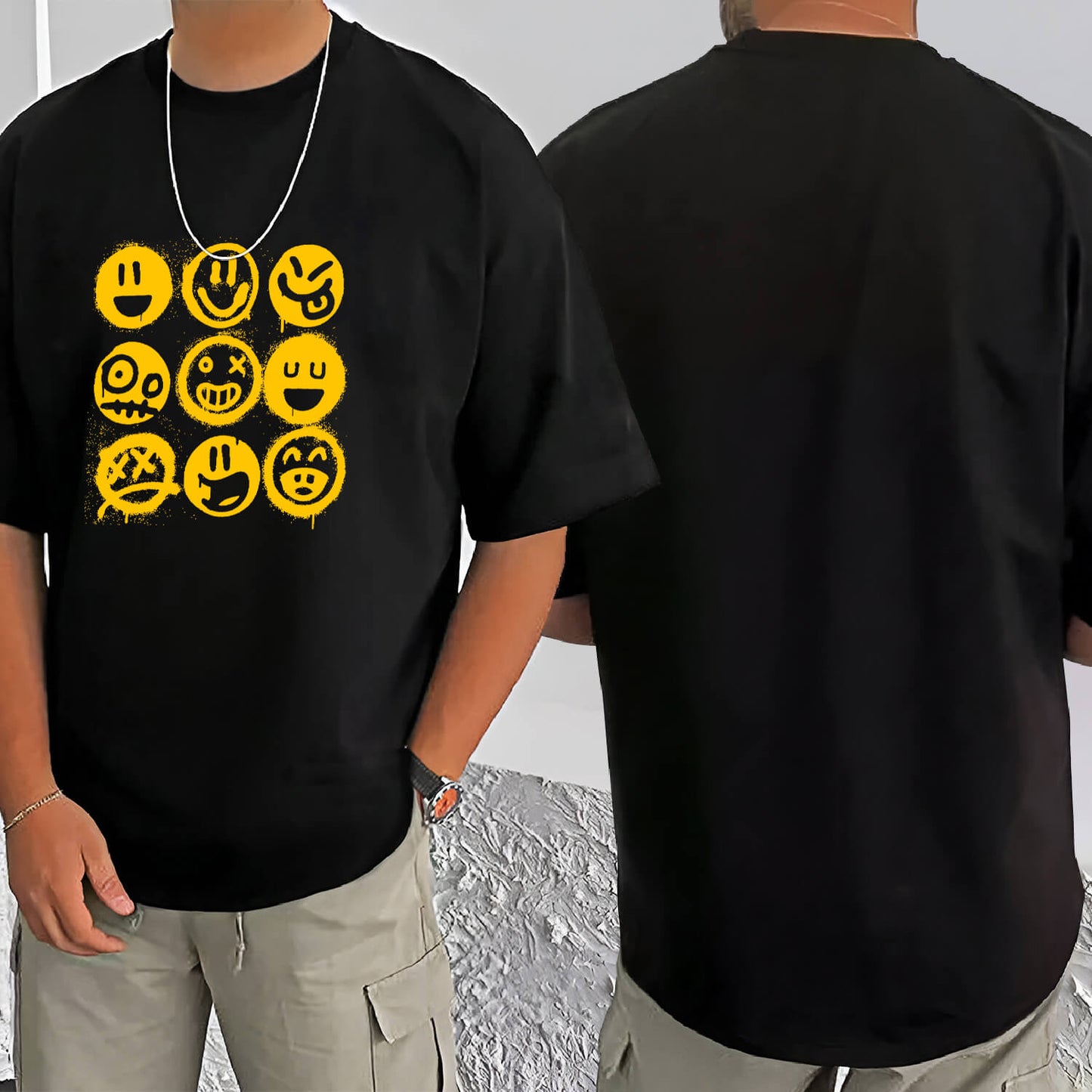 emoji t shirt-Oversized Tshirt