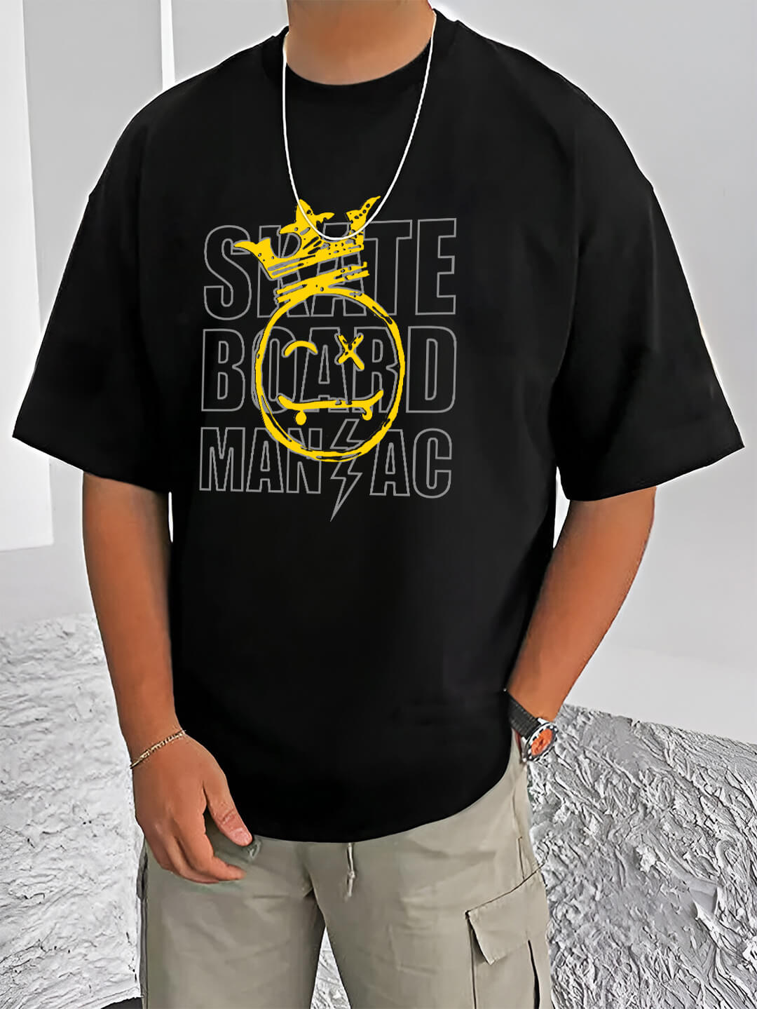 smiley tshirt-Oversized Tshirt