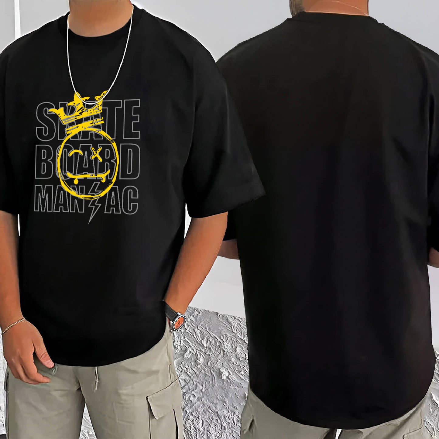 smiley tshirt-Oversized Tshirt