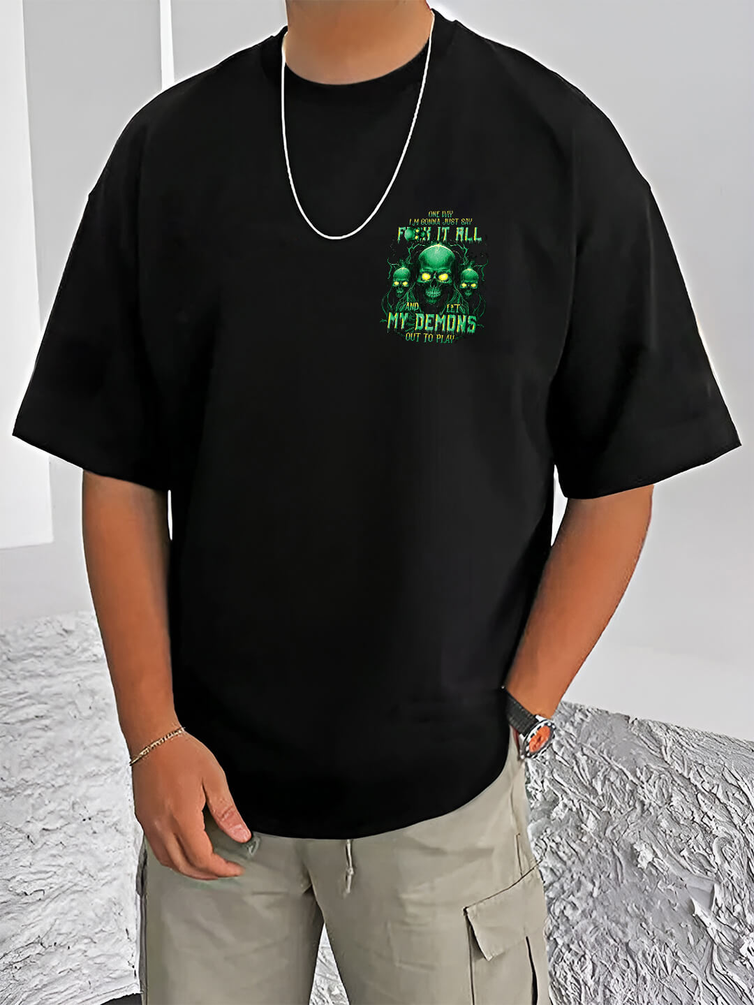 demon slayer tshirt - Oversized T shirt