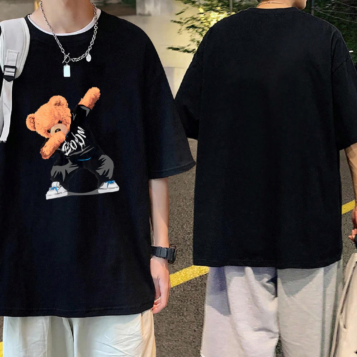 Kungfu Teddy - Oversized T shirt