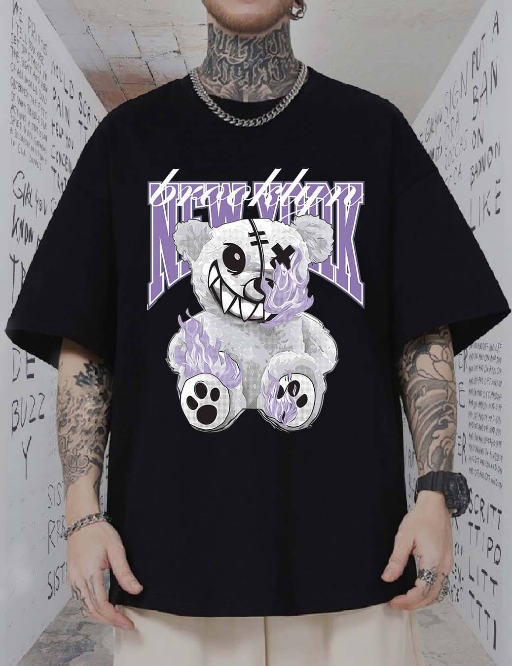 New York Teddy T Shirt - Oversized T Shirt