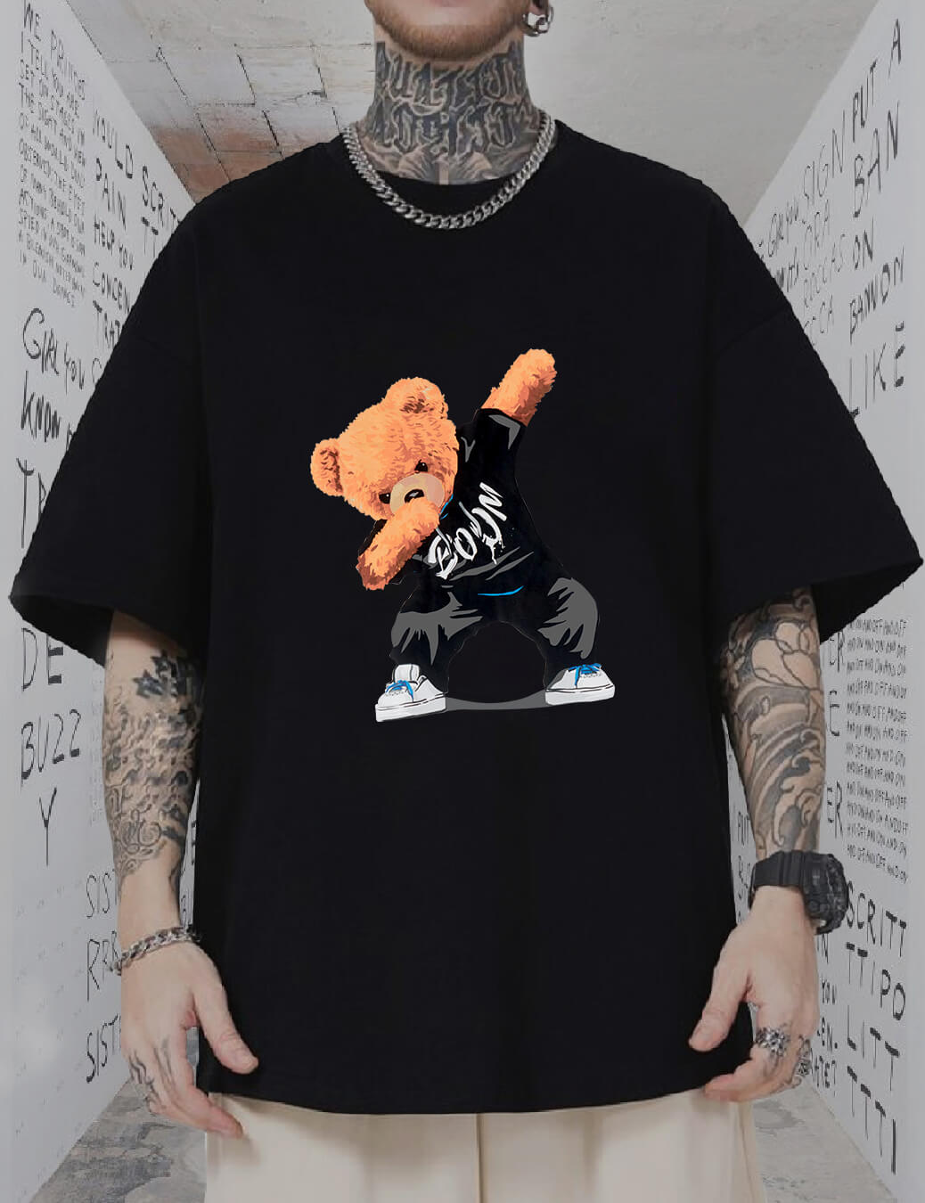 Kungfu Teddy - Oversized T shirt