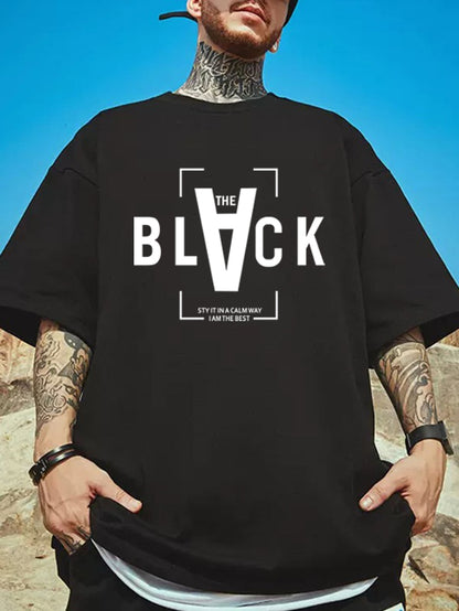 Black Printed - Oversized Tshirt - Verified