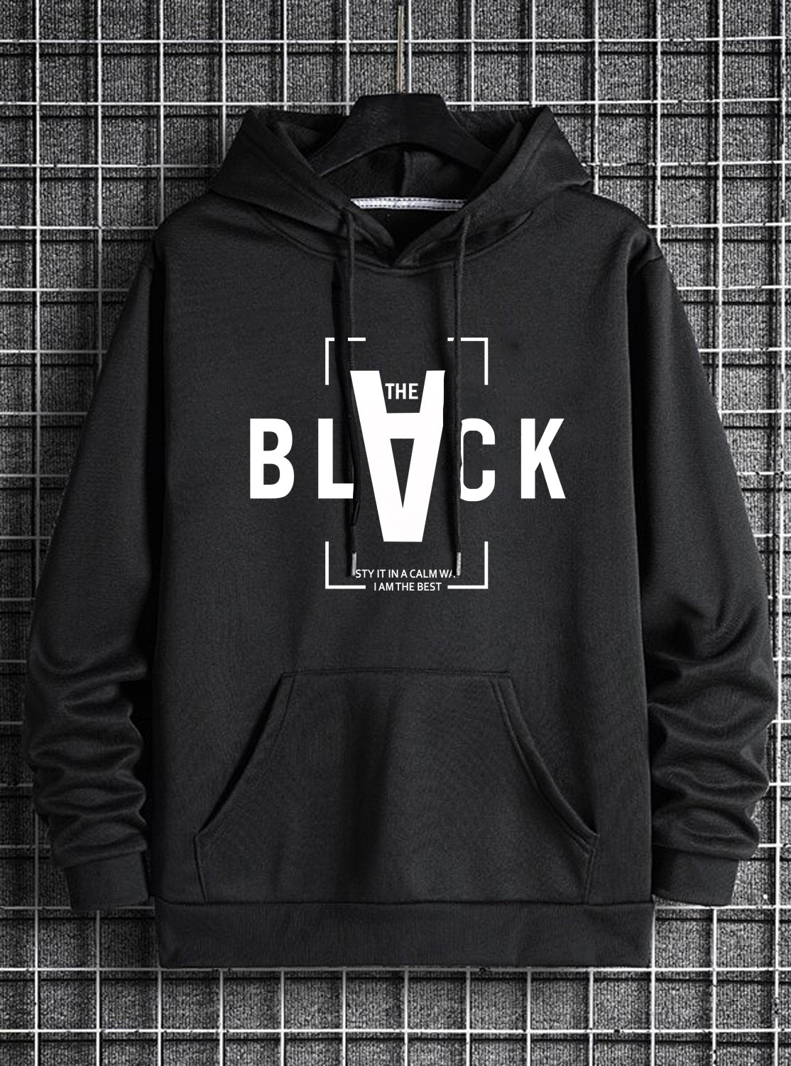 Black Printed - Hoodie