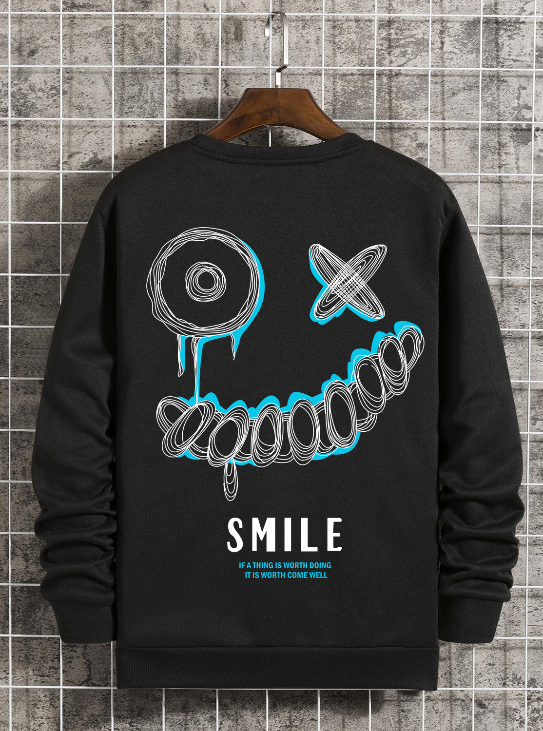 Fake Smiley Face -Sweatshirt