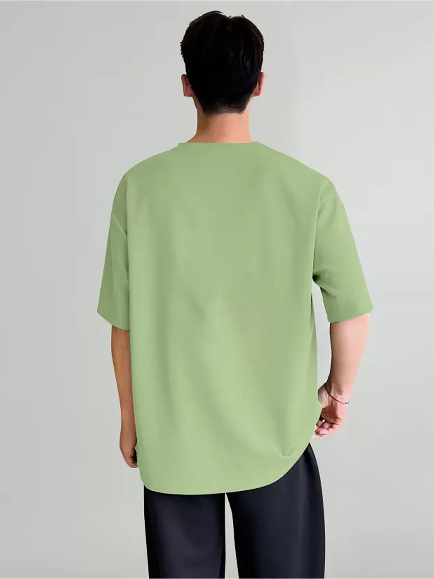 Lite Green Color Oversized Tshirt - Verified