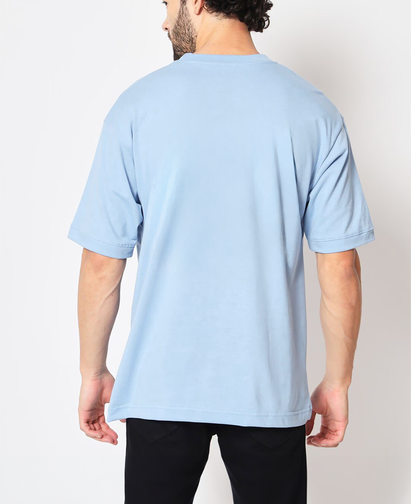 Lite Blue Color Oversized Tshirt - Verified