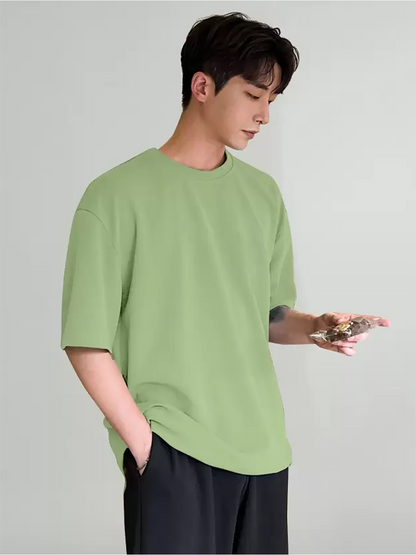 Lite Green Color Oversized Tshirt - Verified