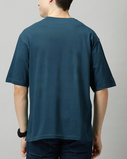 Teal Blue Color Oversized T-shirt