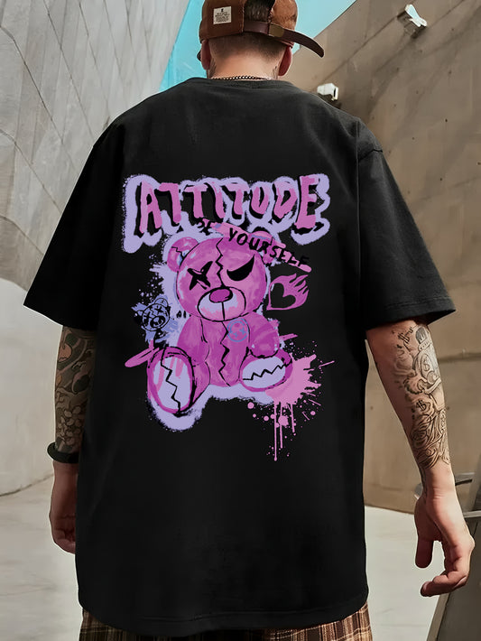 attitude black t shirt- oversized t shirt - Verified