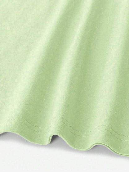 Lite Green Color Oversized Tshirt - Verified