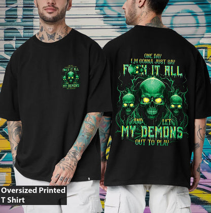 demon slayer tshirt - Oversized T shirt - Verified