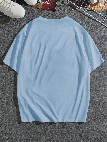 Lite Blue Color Oversized Tshirt - Verified