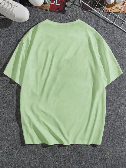 Lite Green Color Oversized Tshirt - Verified