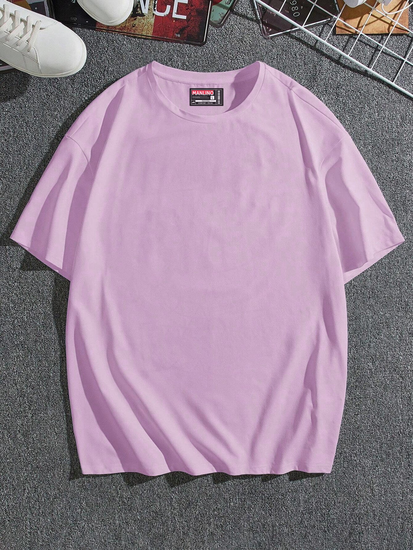 Lavender Color Oversized Tshirt - Verified