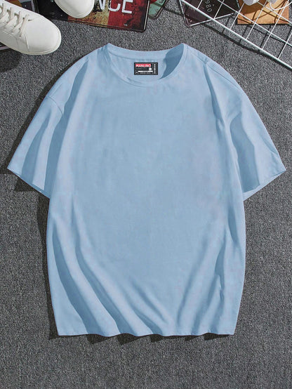 Lite Blue Color Oversized Tshirt - Verified