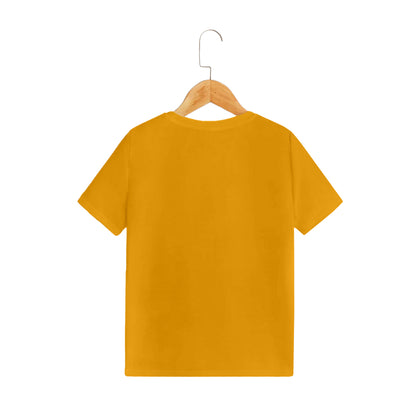 Manlino boys Mustard half sleeve round neck tshirt