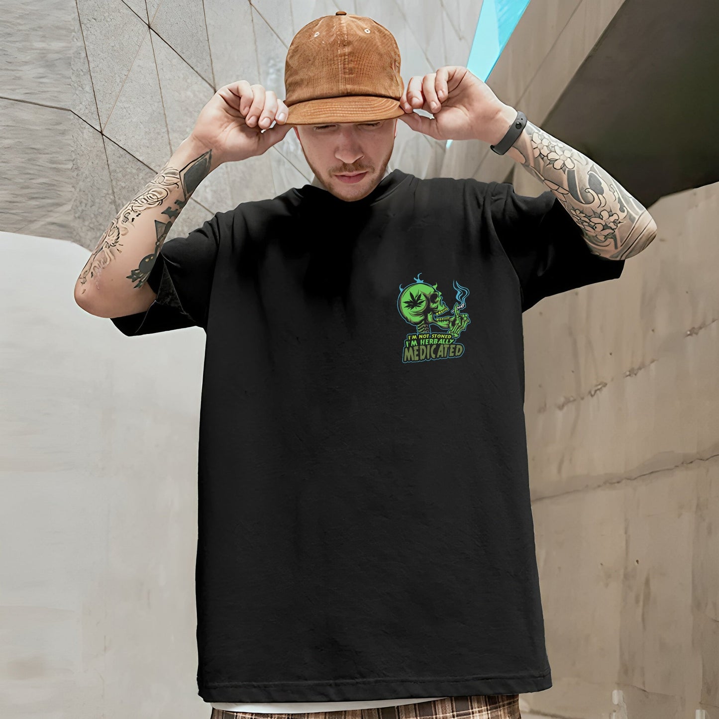 Smokin-Skull - Oversized Tshirt