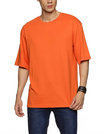 Orange Color Oversized T-shirt