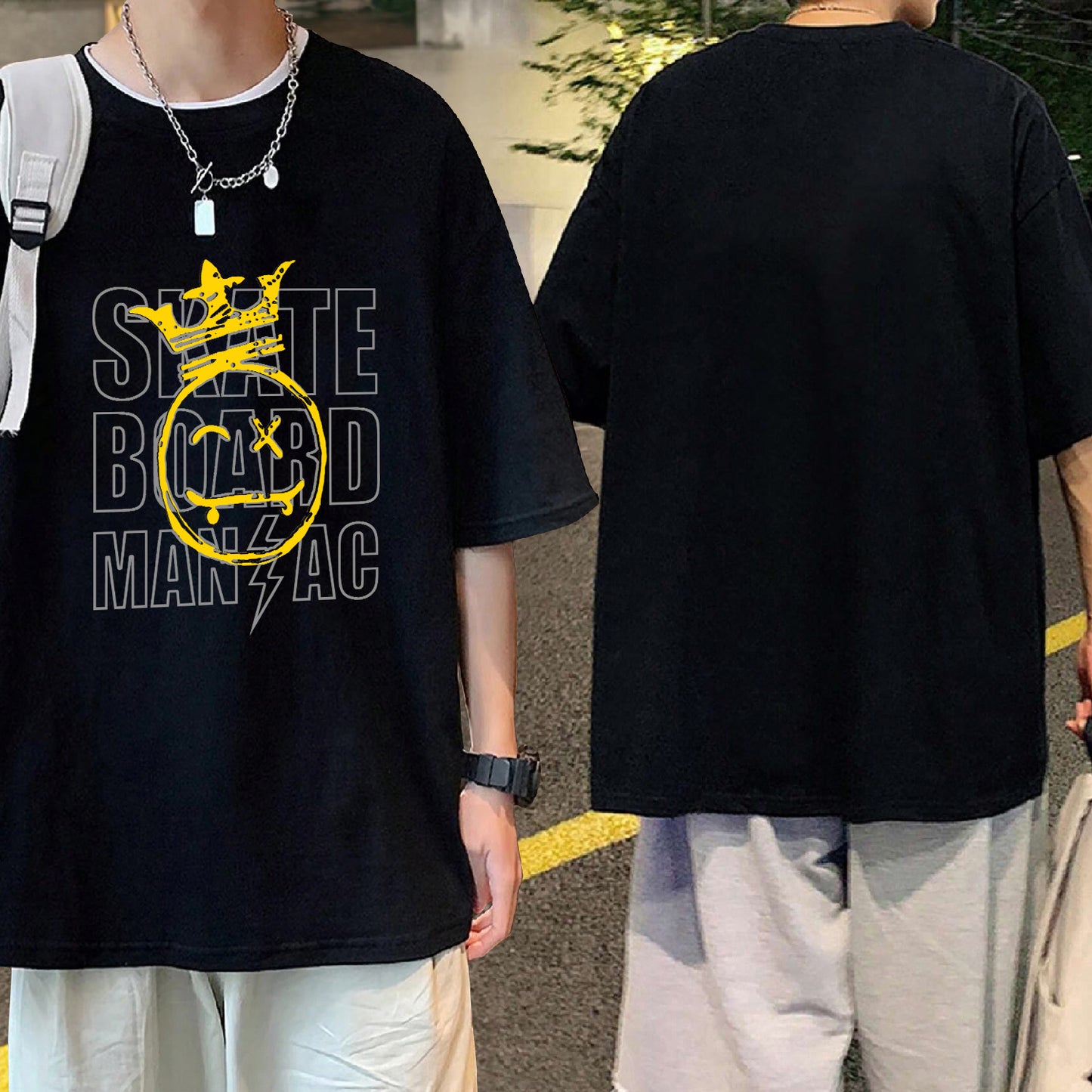 smiley tshirt-Oversized Tshirt