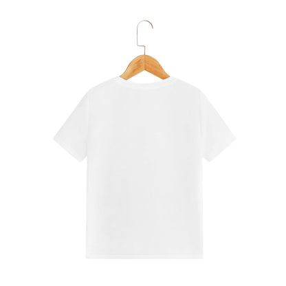 Manlino Kids White half sleeve round neck tshirt