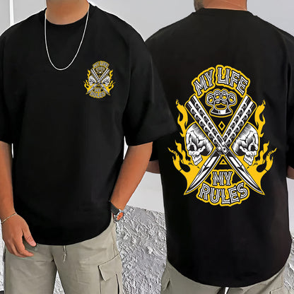 skull t shirt-Oversized Tshirt