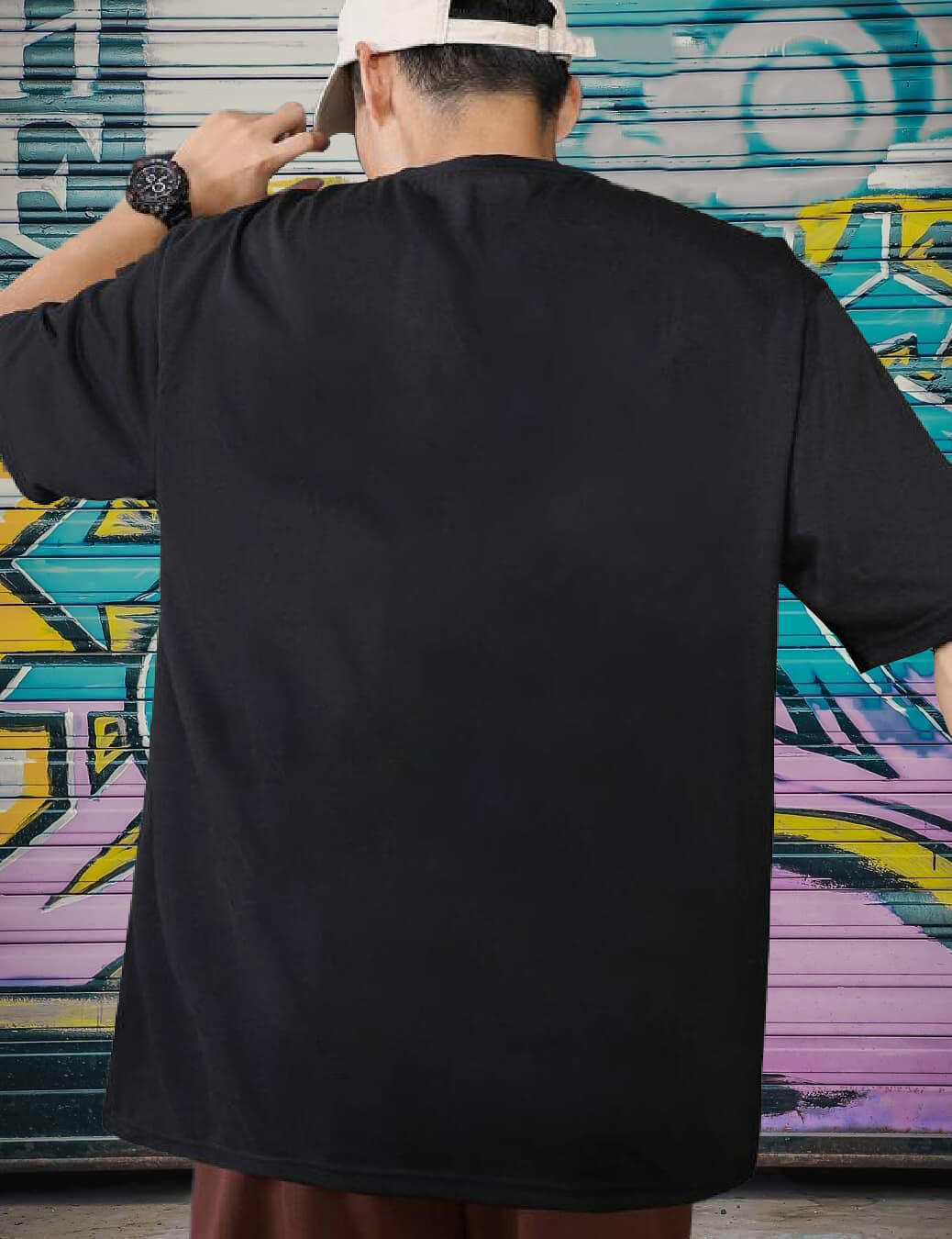 Black Printed - Oversized Tshirt