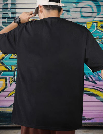 Black Printed - Oversized Tshirt