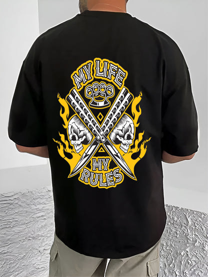 skull t shirt-Oversized Tshirt